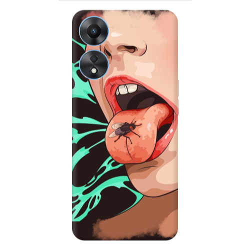 Oppo A 98 Black Snake Transparent Silicone TPU Θήκη
