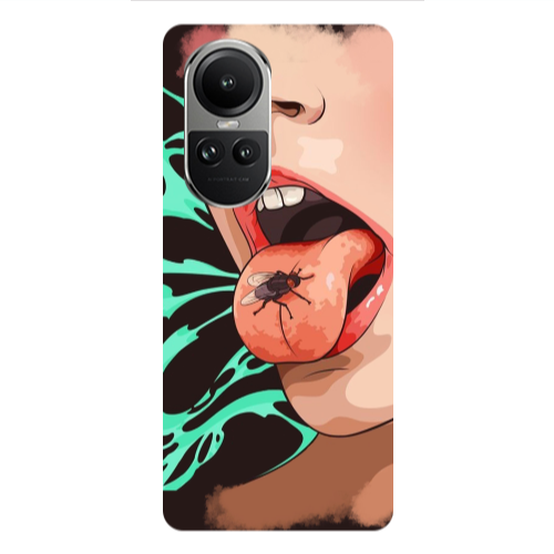 Oppo Reno10 5G Black Snake Transparent Silicone TPU Θήκη