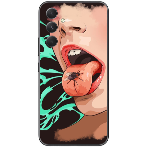 Samsung Galaxy A25 Black Snake Transparent Silicone TPU Θήκη