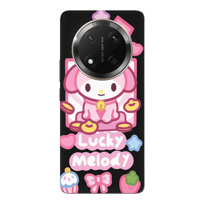 Honor Magic 7 Lite Lucky Melody Black Colored Silicone TPU Θήκη