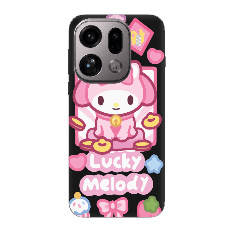 Oppo Find X9 Pro Lucky Melody Black Colored Silicone TPU Θήκη
