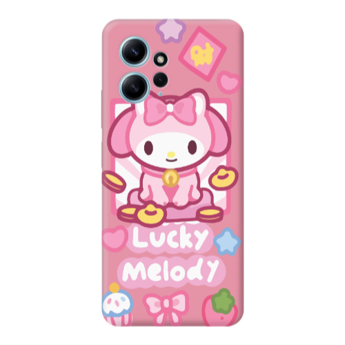 Xiaomi Redmi Note 12 4G Lucky Melody Pink Colored Silicone TPU Θήκη