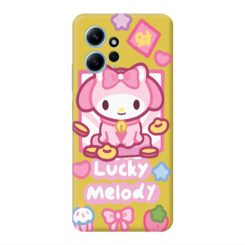 Xiaomi Redmi Note 12 4G Lucky Melody Yellow Colored Silicone TPU Θήκη