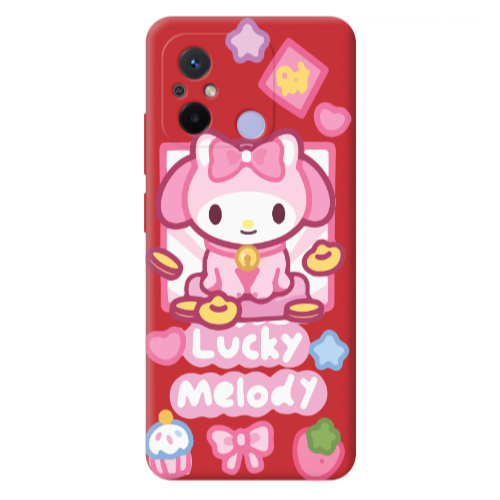 Xiaomi Redmi 12C Lucky Melody Red Colored Silicone TPU Θήκη