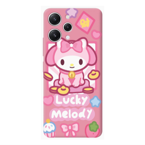Xiaomi Redmi 12 Lucky Melody Pink Colored Silicone TPU Θήκη