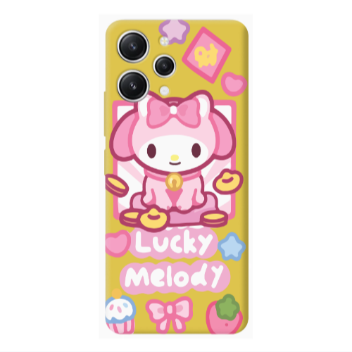 Xiaomi Redmi 12 Lucky Melody Yellow Colored Silicone TPU Θήκη