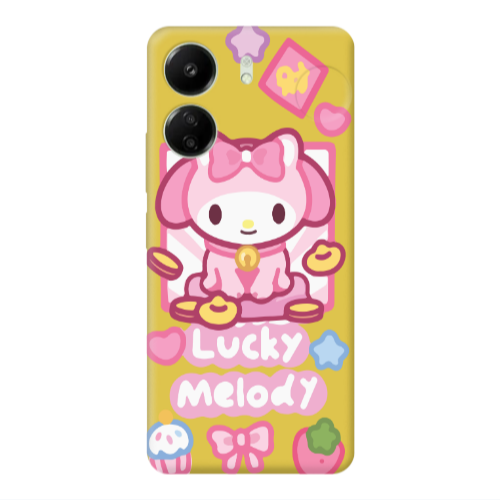 Xiaomi Redmi 13C Lucky Melody Yellow Colored Silicone TPU Θήκη