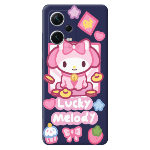 Xiaomi Poco X5 Lucky Melody Dark blue Colored Silicone TPU Θήκη