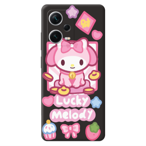 Xiaomi Poco X5 Lucky Melody Black Colored Silicone TPU Θήκη