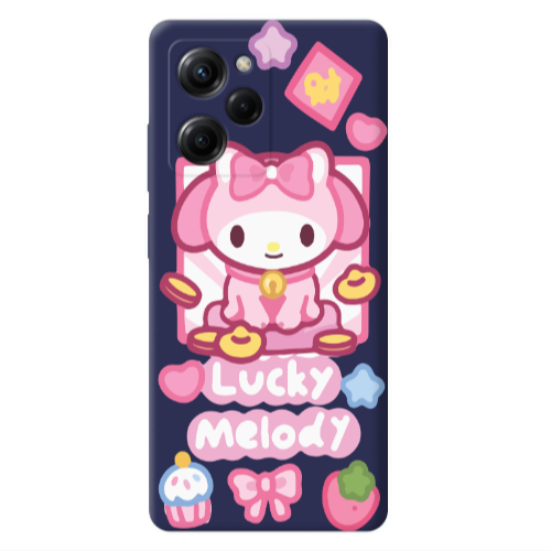 Xiaomi Poco X5 Pro Lucky Melody Dark blue Colored Silicone TPU Θήκη