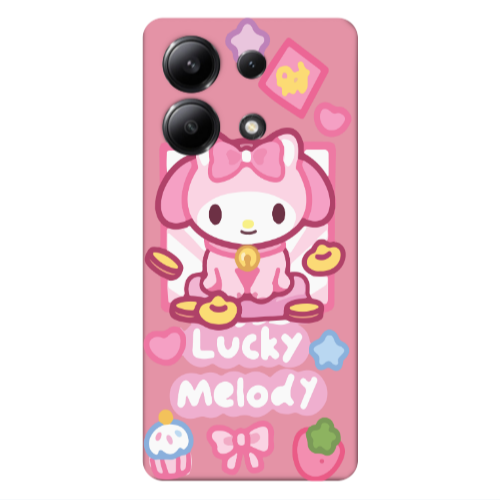 Xiaomi Redmi Note 13 4G Lucky Melody Pink Colored Silicone TPU Θήκη