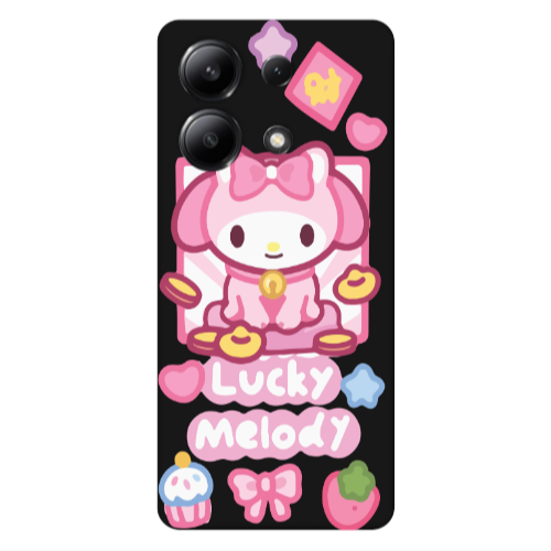 Xiaomi Redmi Note 13 4G Lucky Melody Black Colored Silicone TPU Θήκη