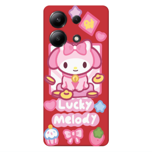 Xiaomi Redmi Note 13 4G Lucky Melody Red Colored Silicone TPU Θήκη