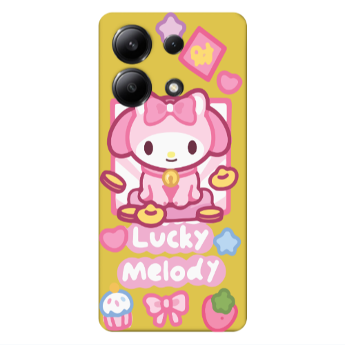 Xiaomi Redmi Note 13 4G Lucky Melody Yellow Colored Silicone TPU Θήκη