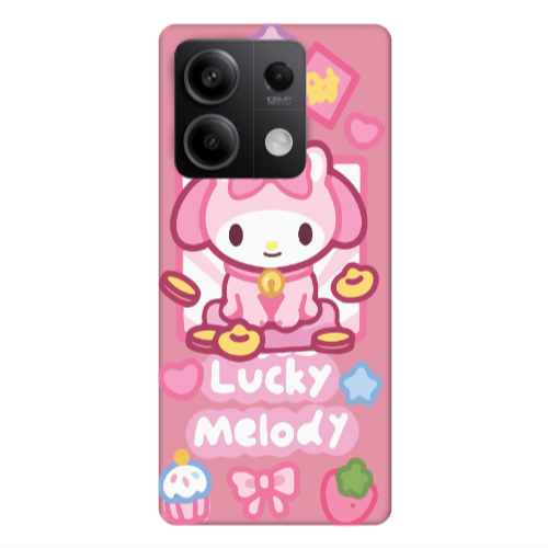 Xiaomi Redmi Note 13Pro 5G Lucky Melody Pink Colored Silicone TPU Θήκη