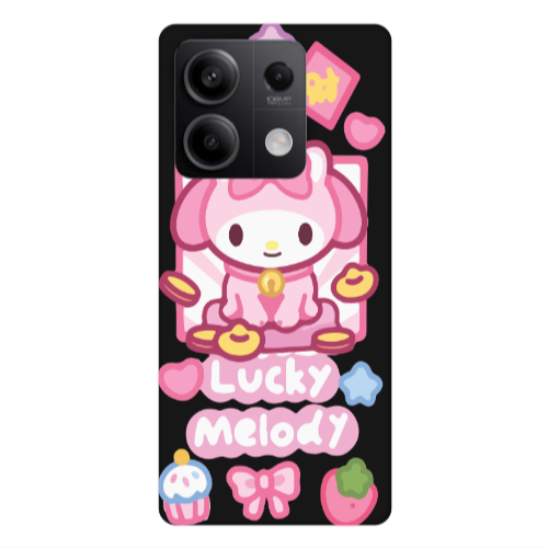 Xiaomi Redmi Note 13Pro 5G Lucky Melody Black Colored Silicone TPU Θήκη