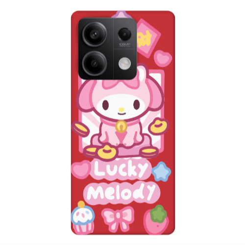 Xiaomi Redmi Note 13Pro 5G Lucky Melody Red Colored Silicone TPU Θήκη