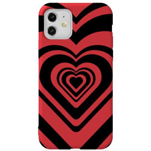 Apple iPhone 11  Hypnosis Red Colored Silicone TPU Θήκη