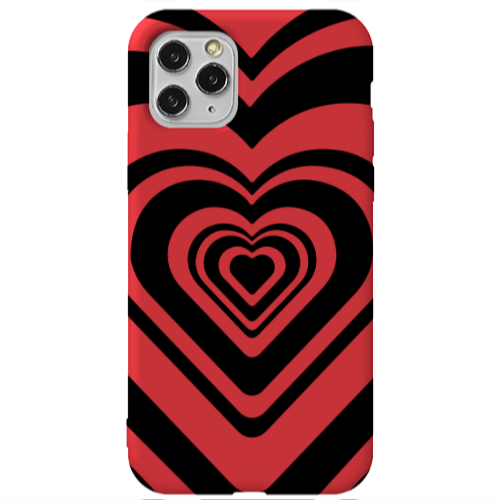 Apple iPhone 11 Pro Hypnosis Red Colored Silicone TPU Θήκη
