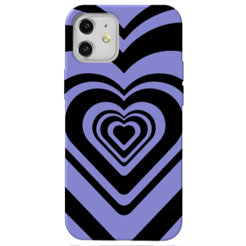 Apple iPhone 12 Hypnosis Purple Colored Silicone TPU Θήκη