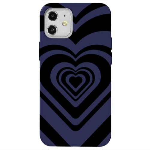Apple iPhone 12 Hypnosis Dark blue Colored Silicone TPU Θήκη