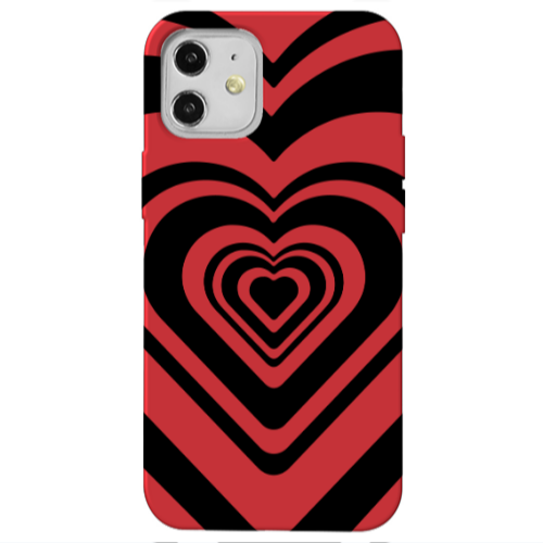 Apple iPhone 12 Hypnosis Red Colored Silicone TPU Θήκη