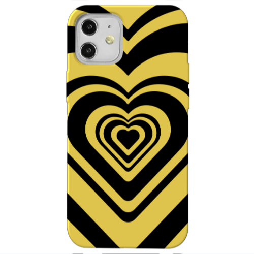 Apple iPhone 12 Hypnosis Yellow Colored Silicone TPU Θήκη