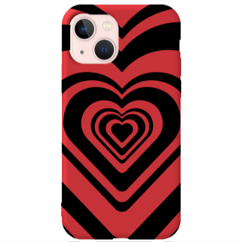 Apple iPhone 13 Hypnosis Red Colored Silicone TPU Θήκη