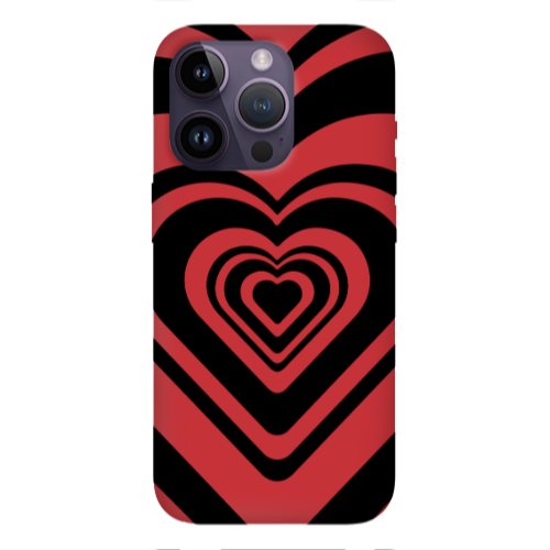 Apple iPhone 14 Pro Max Hypnosis Red Colored Silicone TPU Θήκη