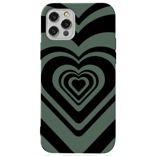 Apple iPhone 13 Pro Hypnosis Dark Green Colored Silicone TPU Θήκη