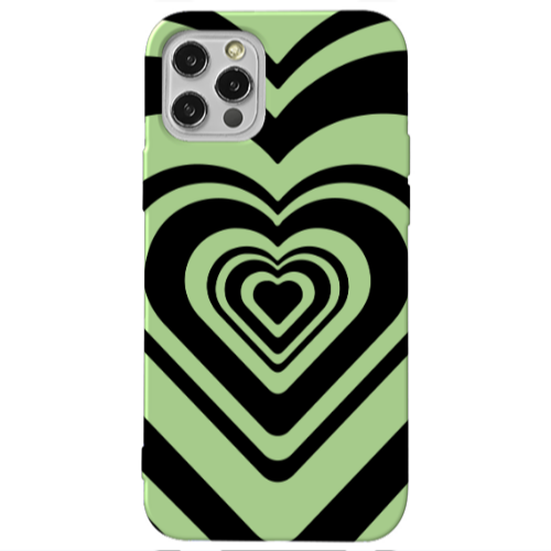 Apple iPhone 12 Pro Hypnosis Light Green Colored Silicone TPU Θήκη