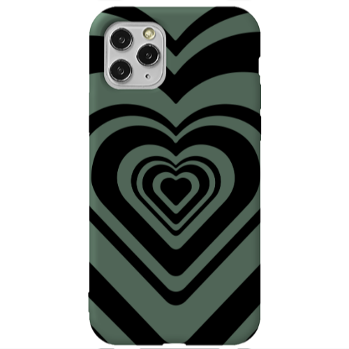 Apple iPhone 11 Pro Max Hypnosis Dark Green Colored Silicone TPU Θήκη