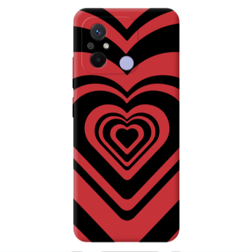 Xiaomi Redmi 12C Hypnosis Red Colored Silicone TPU Θήκη