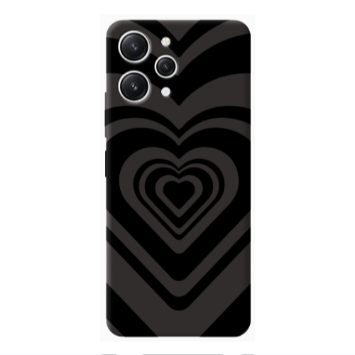 Xiaomi Redmi 12 Hypnosis Black Colored Silicone TPU Θήκη
