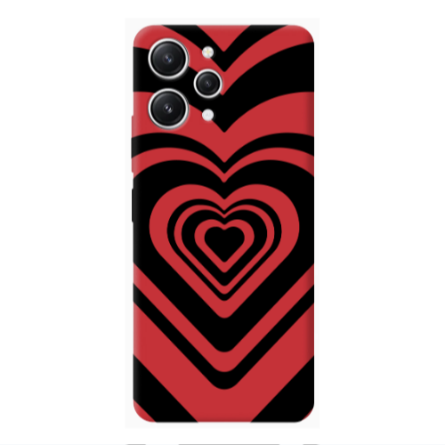 Xiaomi Redmi 12 Hypnosis Red Colored Silicone TPU Θήκη