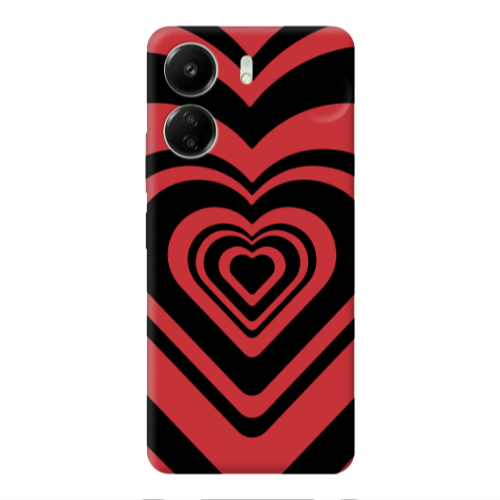 Xiaomi Redmi 13C Hypnosis Red Colored Silicone TPU Θήκη