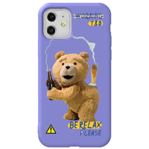 Apple iPhone 11  Be Relax Purple Colored Silicone TPU Θήκη