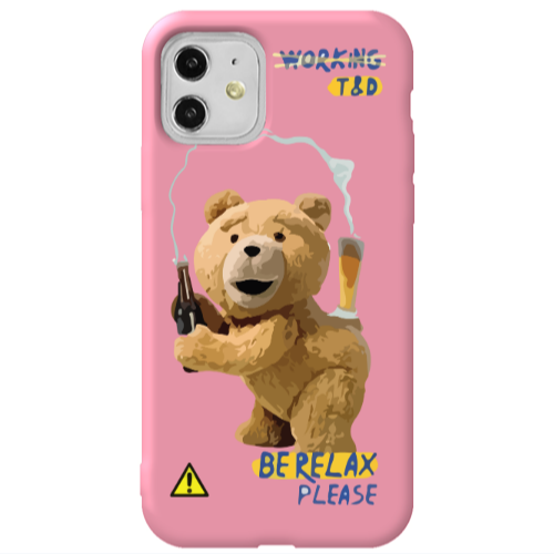 Apple iPhone 11  Be Relax Pink Colored Silicone TPU Θήκη