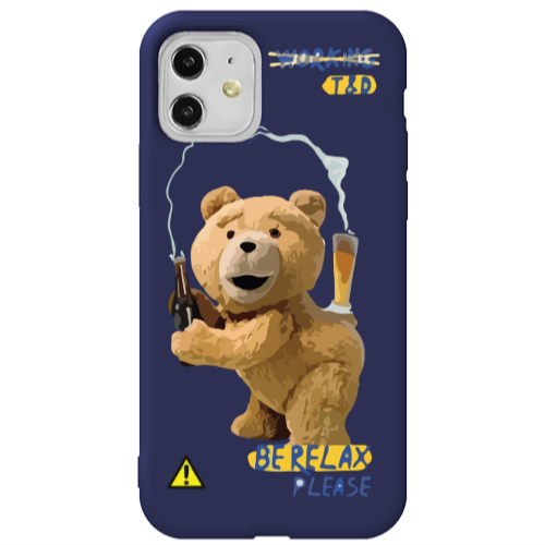 Apple iPhone 11  Be Relax Dark blue Colored Silicone TPU Θήκη