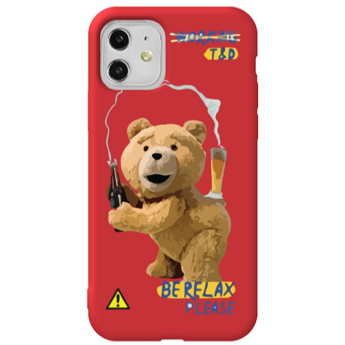 Apple iPhone 11  Be Relax Red Colored Silicone TPU Θήκη