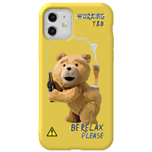 Apple iPhone 11  Be Relax Yellow Colored Silicone TPU Θήκη