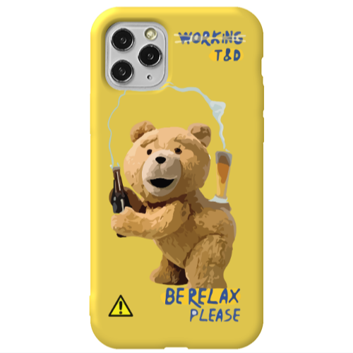 Apple iPhone 11 Pro Be Relax Yellow Colored Silicone TPU Θήκη