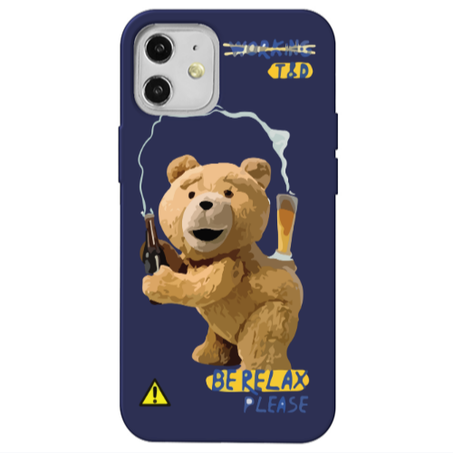 Apple iPhone 12 Be Relax Dark blue Colored Silicone TPU Θήκη