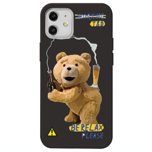 Apple iPhone 12 Be Relax Black Colored Silicone TPU Θήκη