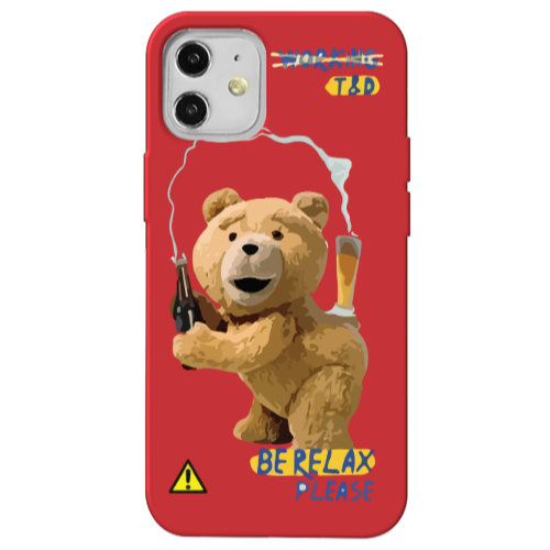 Apple iPhone 12 Be Relax Red Colored Silicone TPU Θήκη