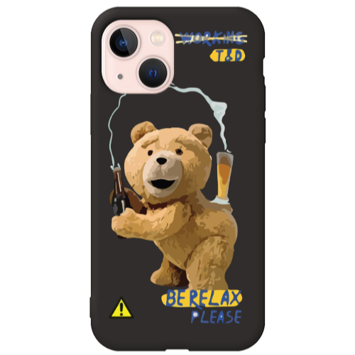 Apple iPhone 13 Be Relax Black Colored Silicone TPU Θήκη