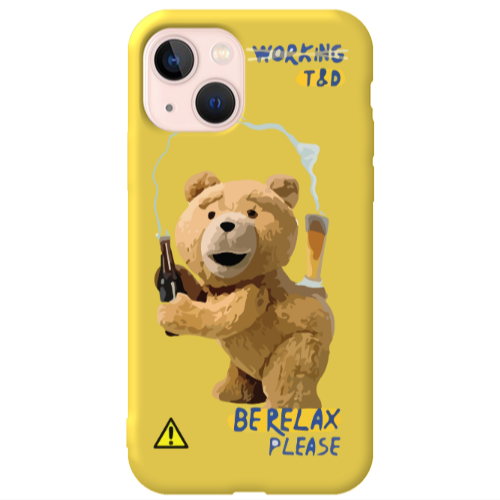 Apple iPhone 13 Be Relax Yellow Colored Silicone TPU Θήκη