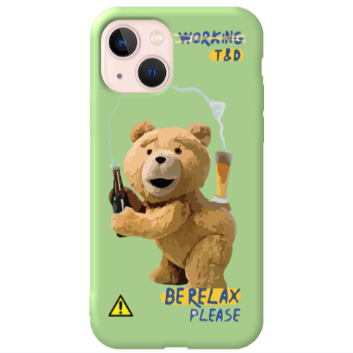 Apple iPhone 13 Be Relax Light Green Colored Silicone TPU Θήκη