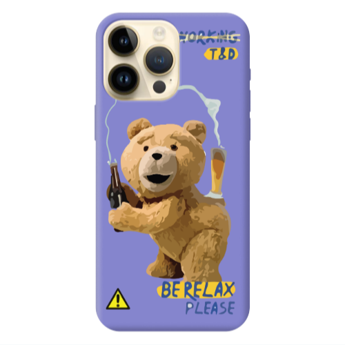 Apple iPhone 13 Pro Max Be Relax Purple Colored Silicone TPU Θήκη