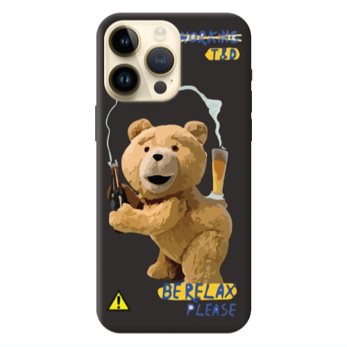 Apple iPhone 13 Pro Max Be Relax Black Colored Silicone TPU Θήκη
